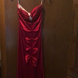 Red formal dress